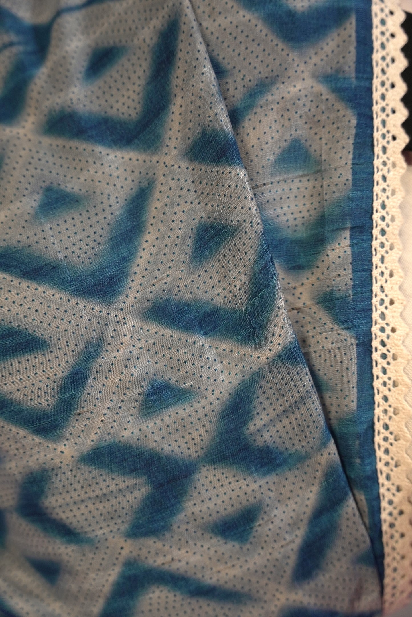 Blue Chanderi cotton saree CC002