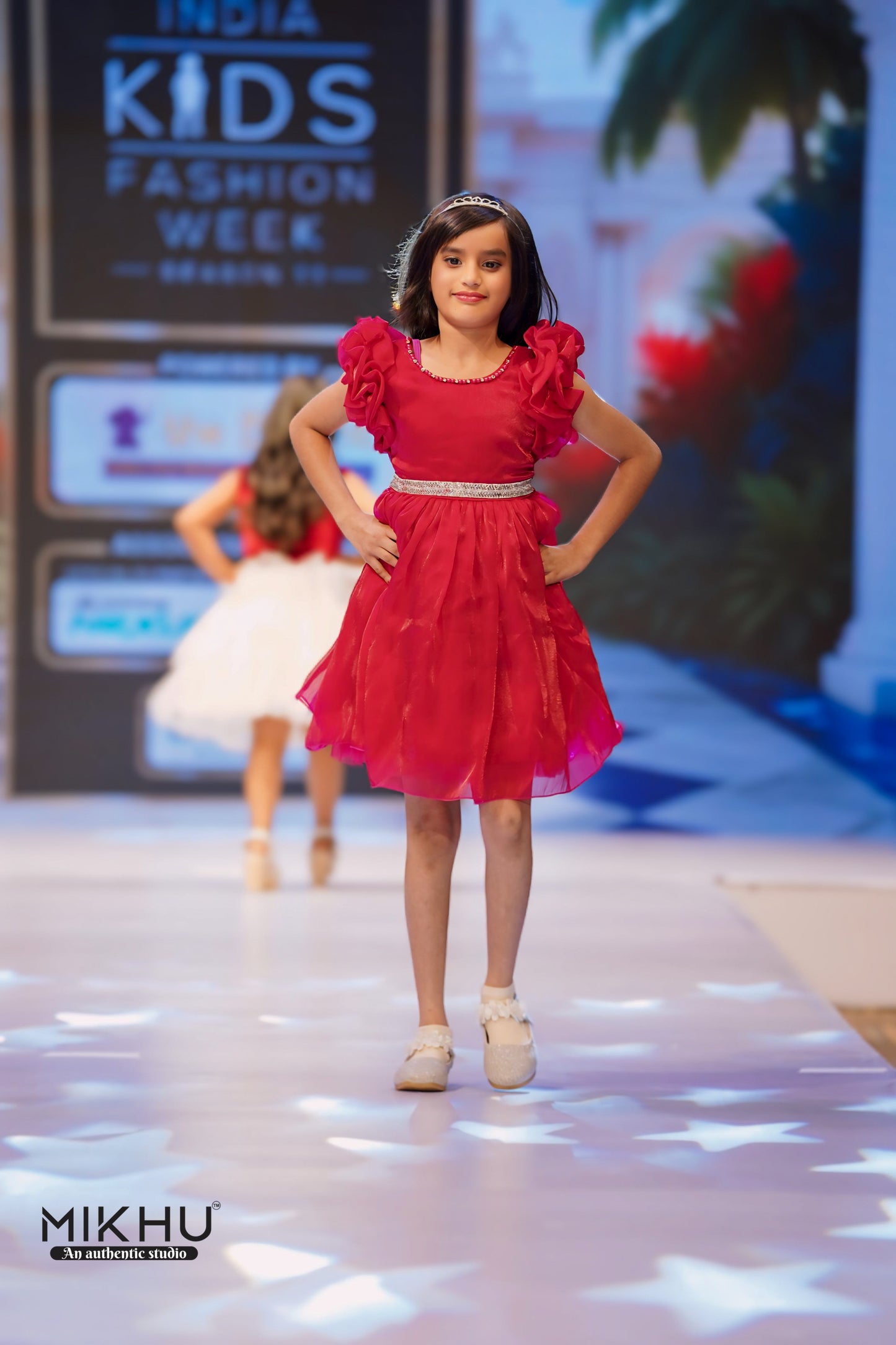 Pink kids frock KW014