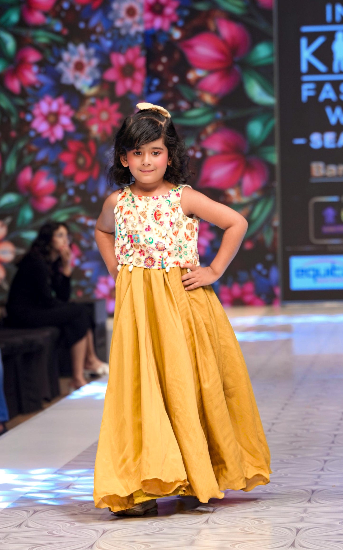 Dark yellow designer skirt and top RR008
