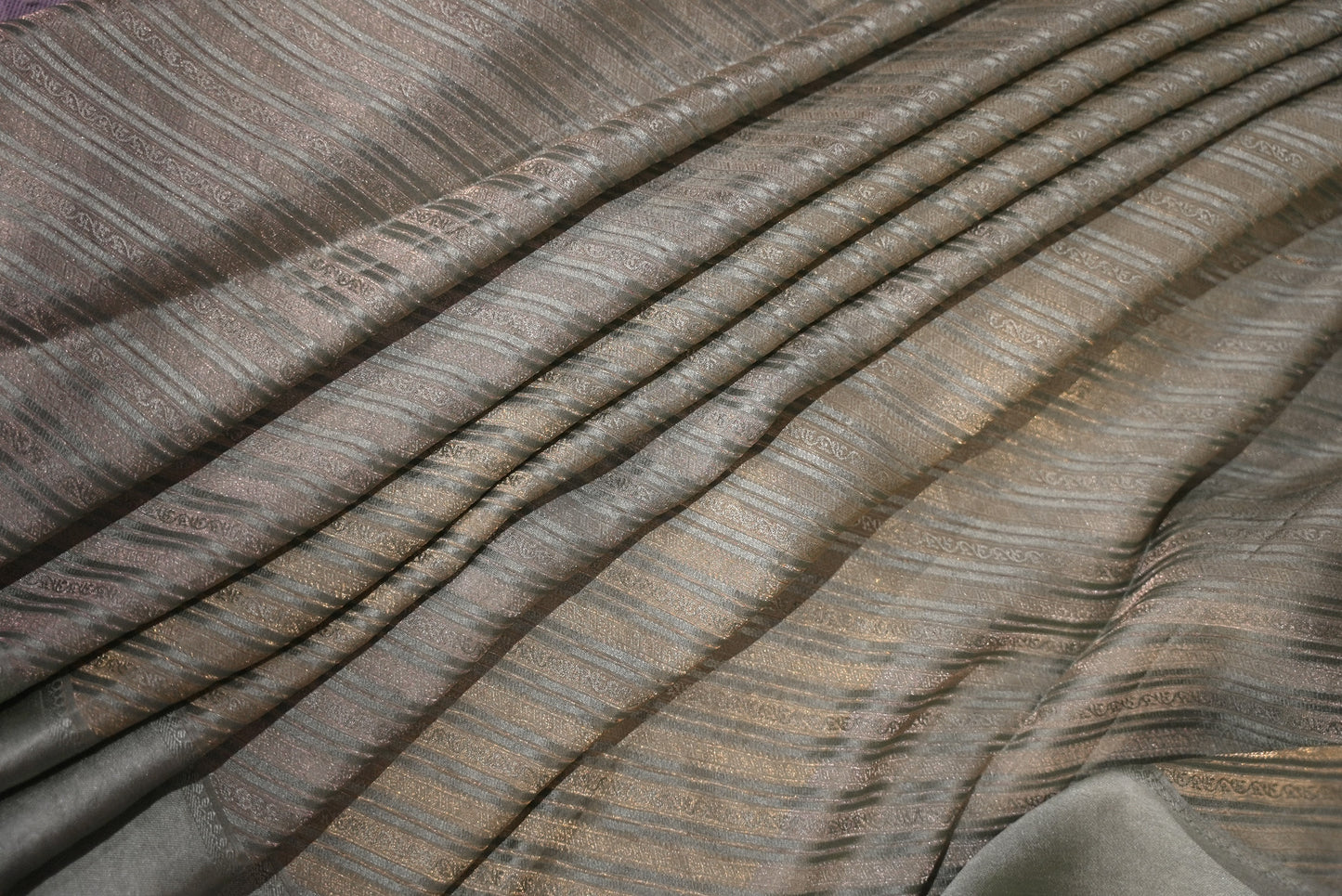 Dusky Olive Banarasi silk saree BS003