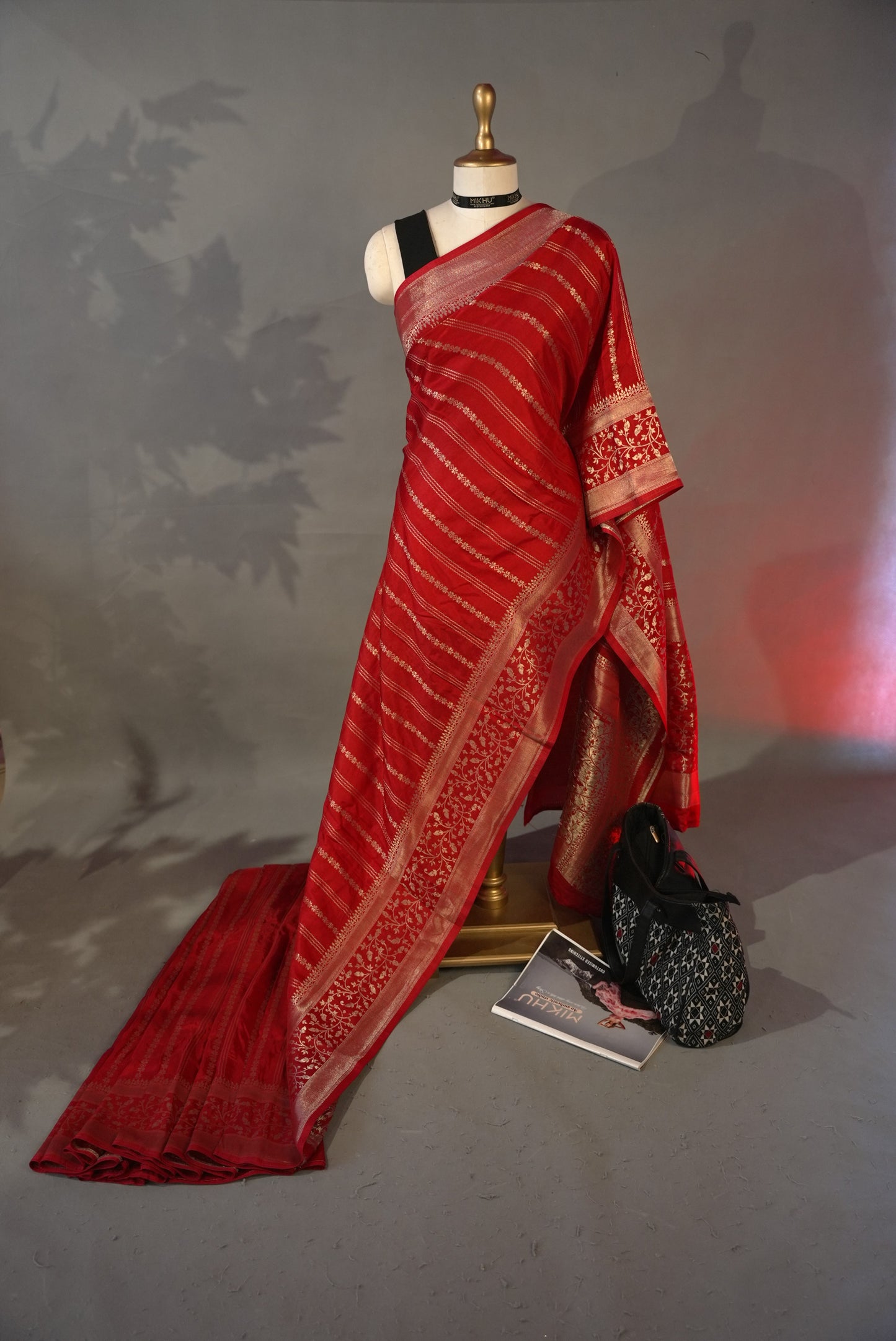 Red Banarasi Saree BS002