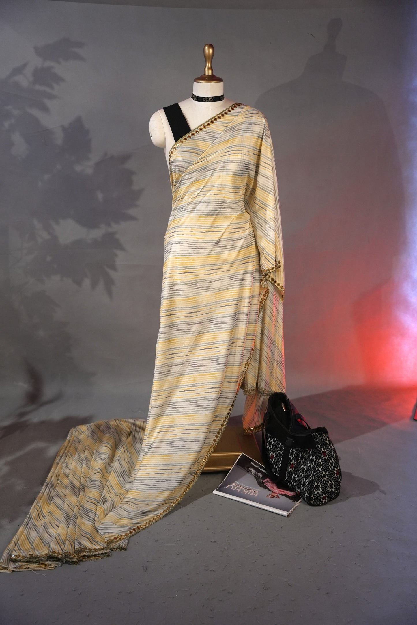 Yellow Mul cotton saree MC001