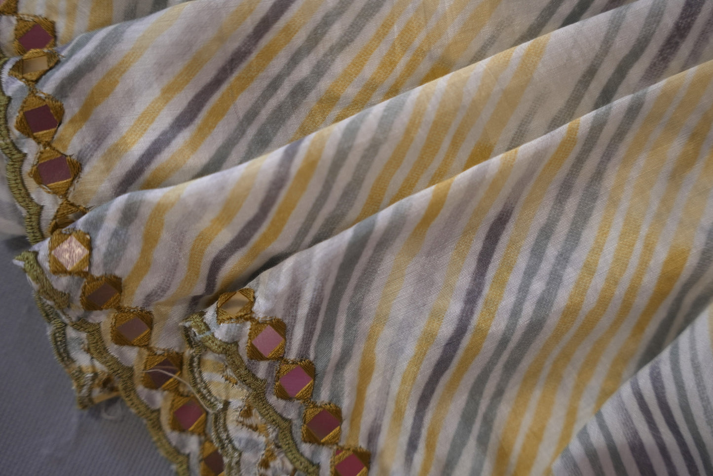 Yellow Mul cotton saree MC001
