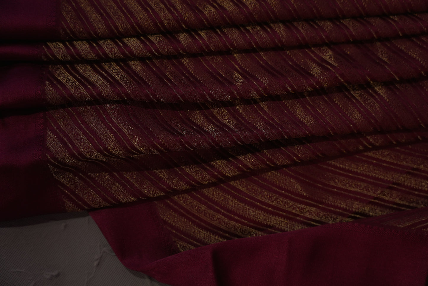 Wine Banarasi Silk saree BS002