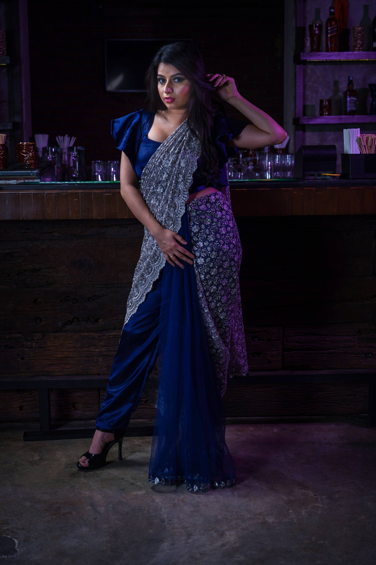Classic blue designer outfit WW002