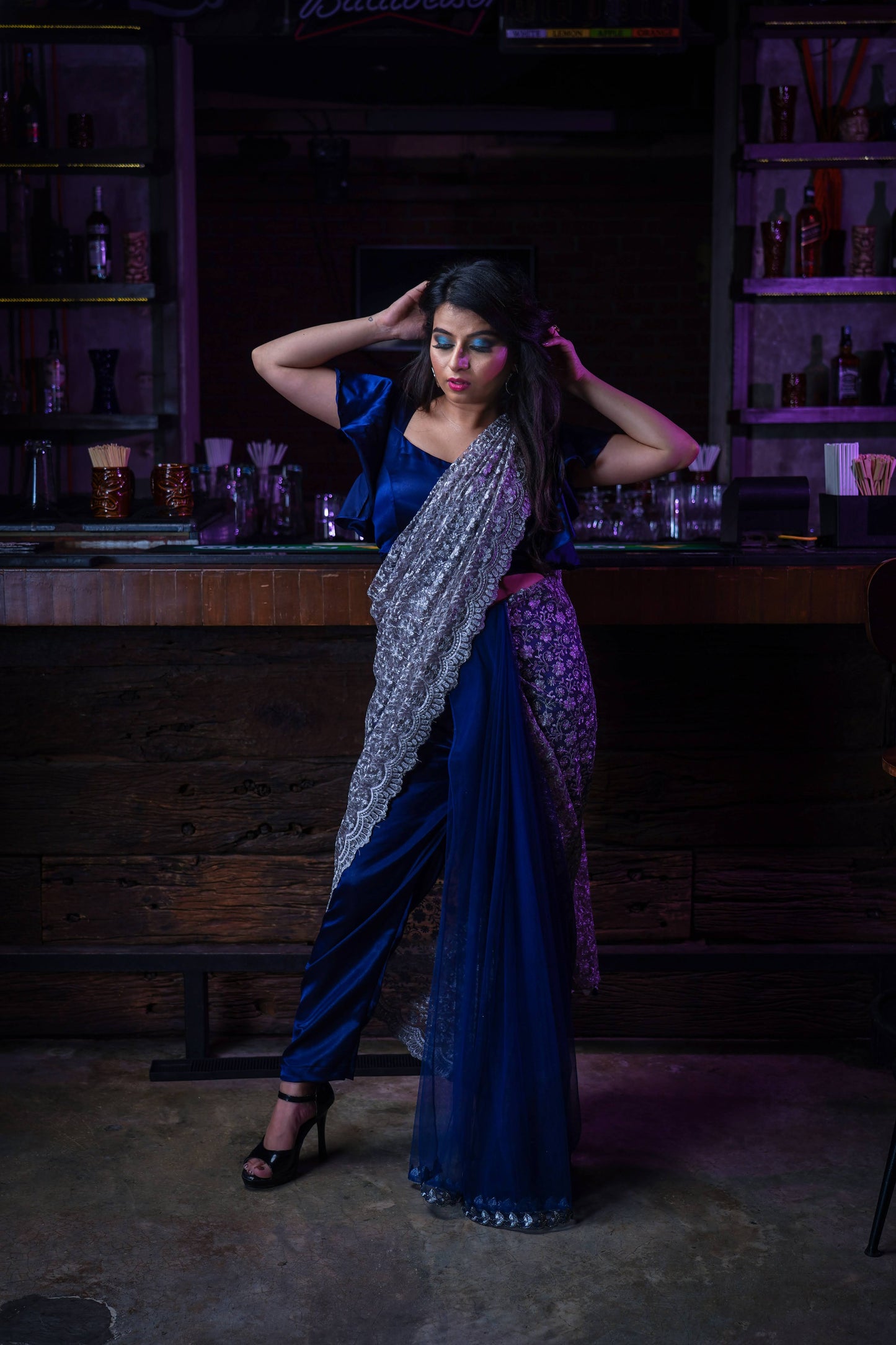 Classic blue designer outfit WW002