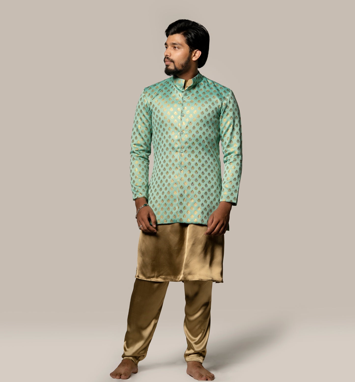 Turquoise Men's ethnic wear MW007