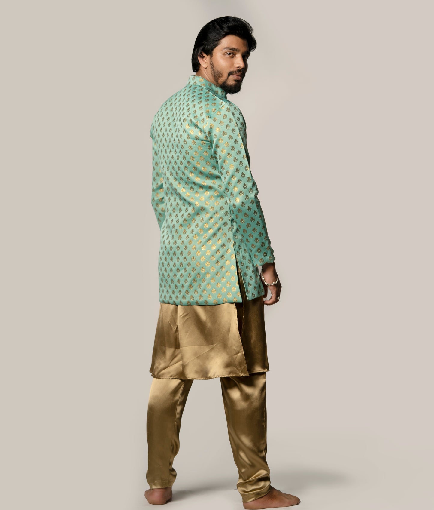 Turquoise Men's ethnic wear MW007