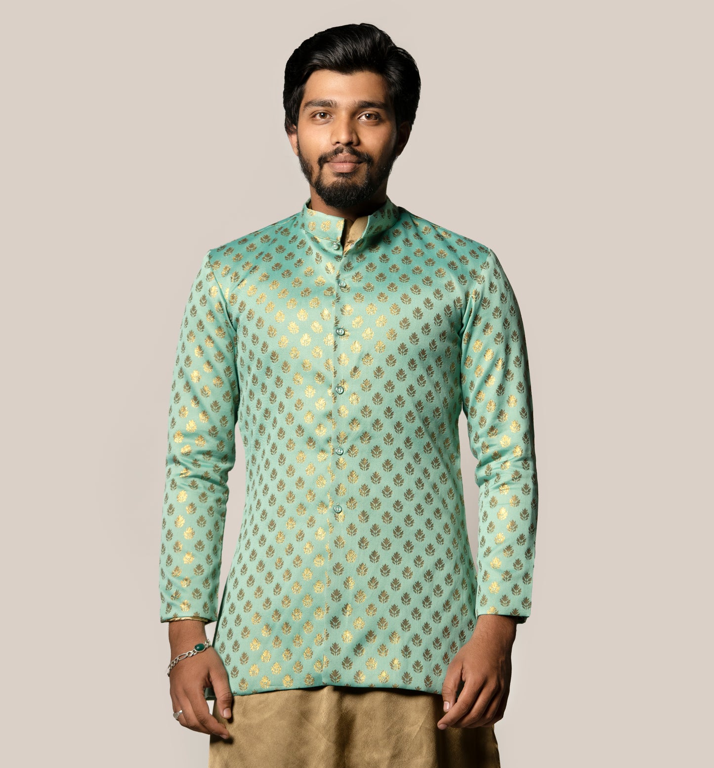 Turquoise Men's ethnic wear MW007