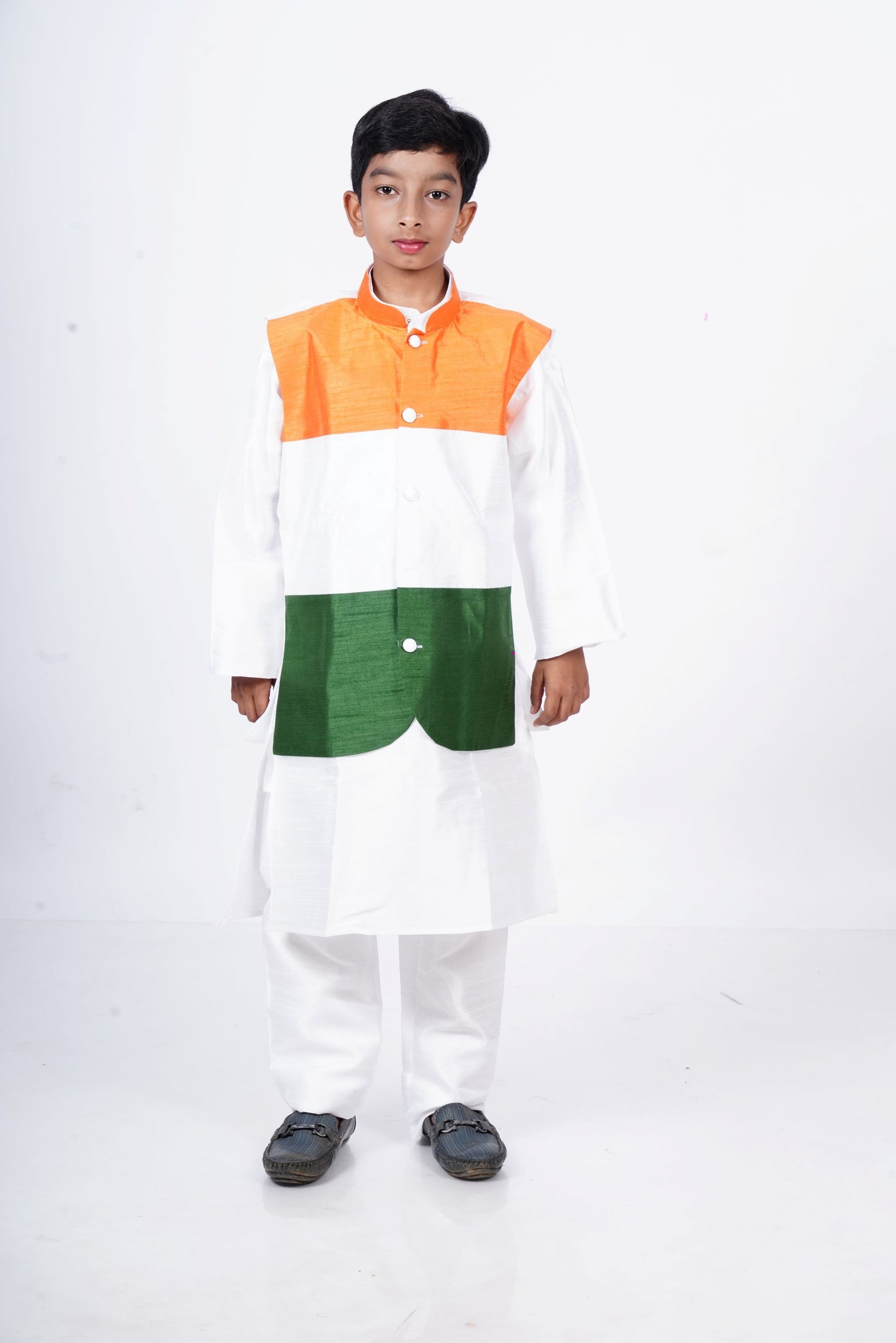 Boys tricolour Kurta with pyjama