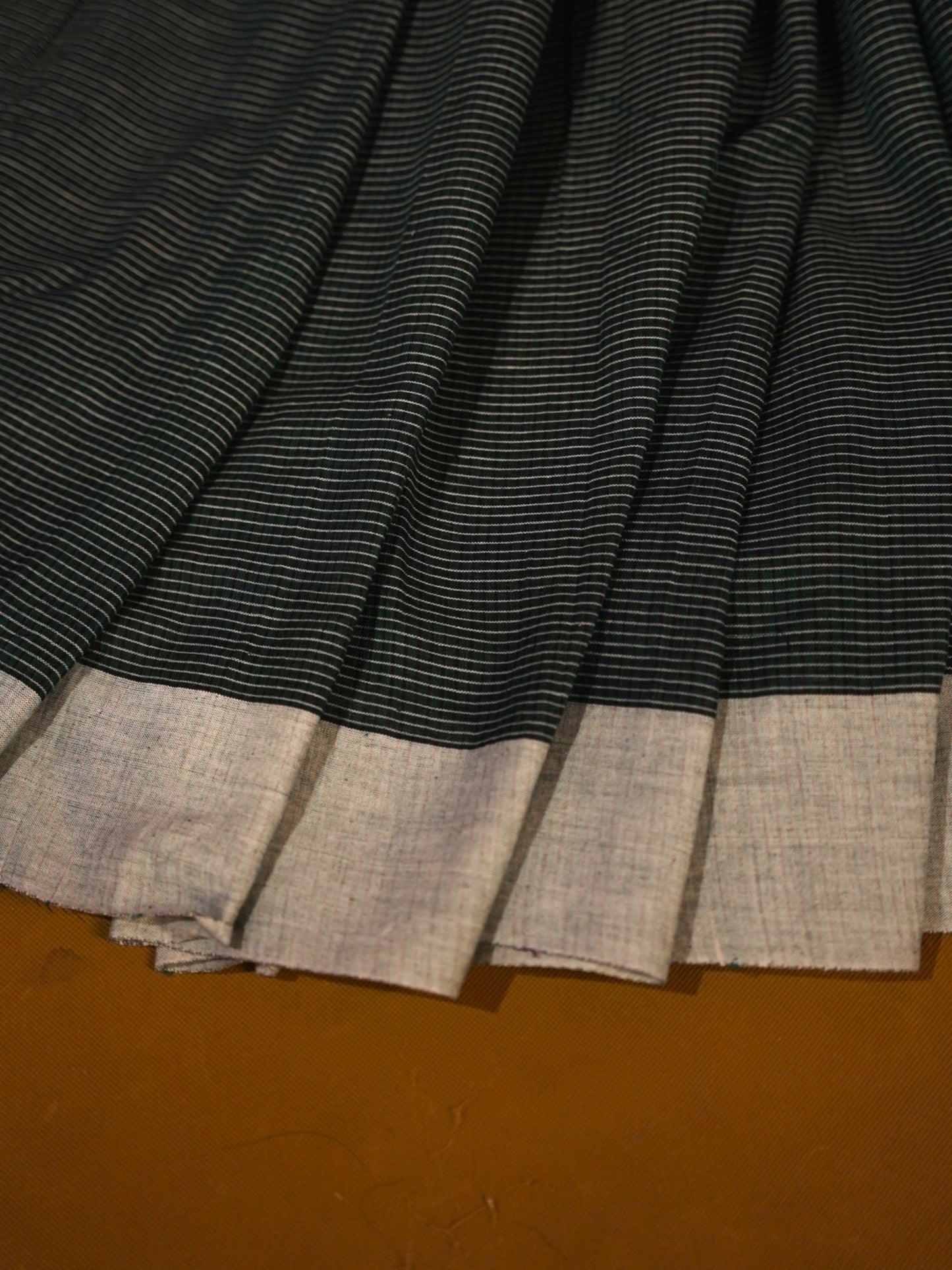 Dark green cotton saree CS007