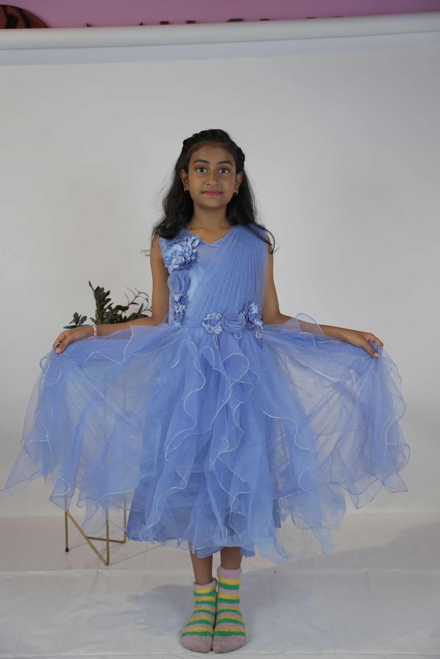 Powder blue frock KW052