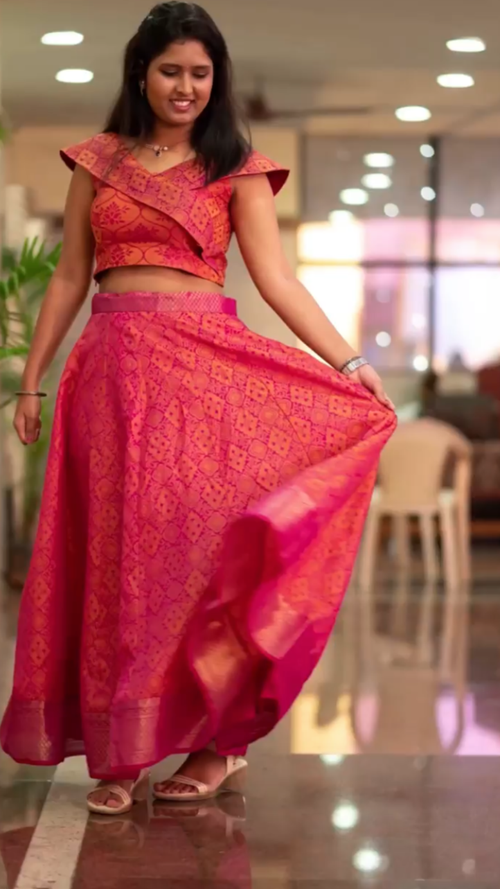 Pink Lehenga Blouse LH005