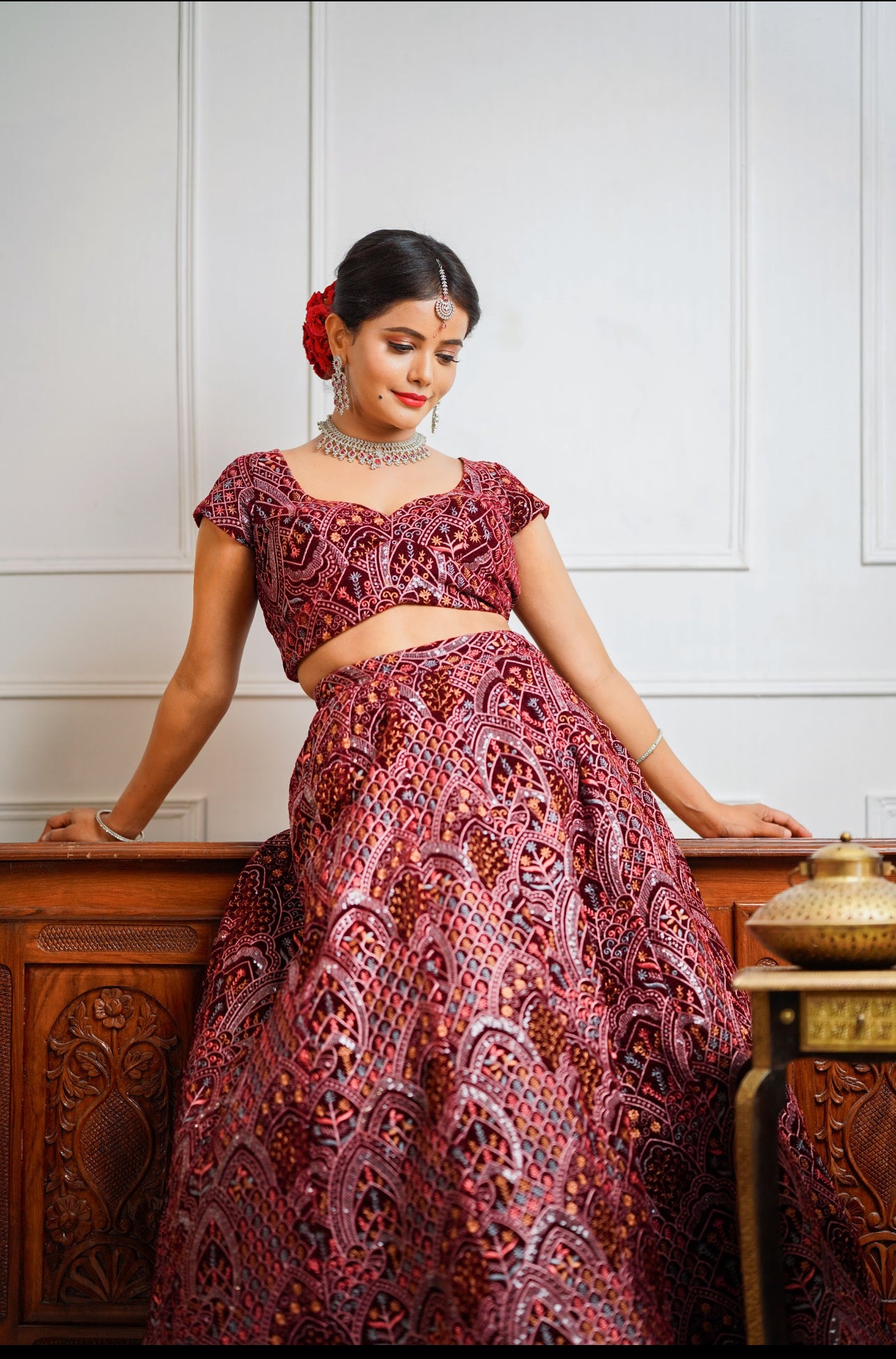 Red Wedding lehenga LH011