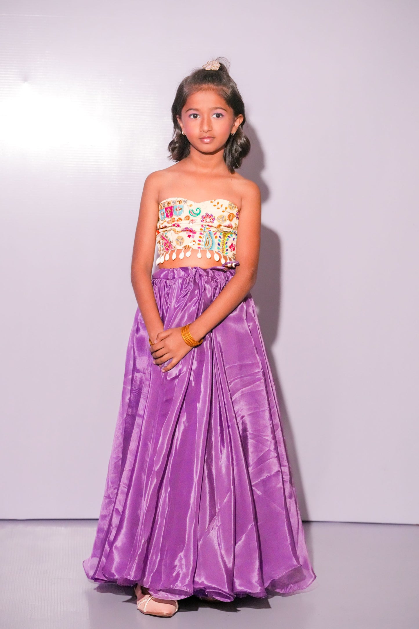 Lavender designer skirt & top RR013