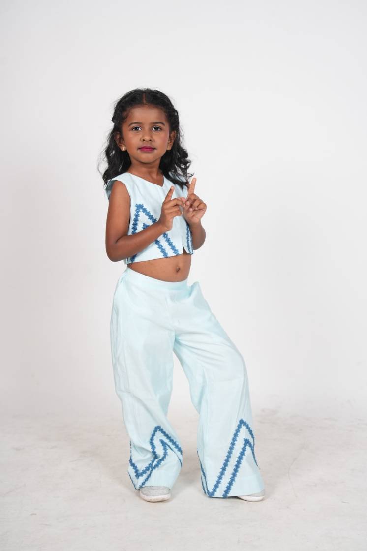 Baby blue lacework co-ord set