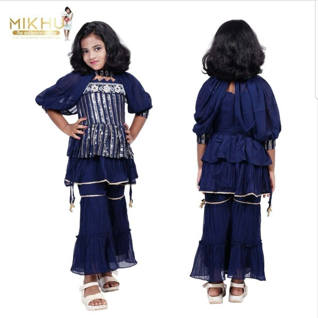 Mauve Sharara set KW043