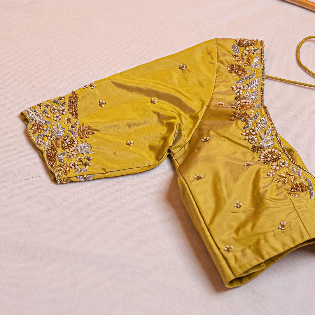 Yellow handwork blouse