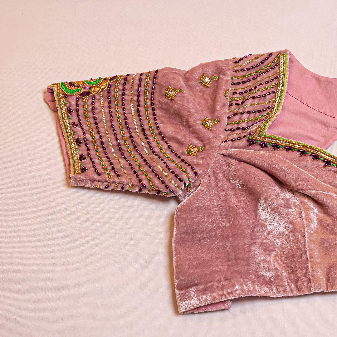 Light pink handwork blouse