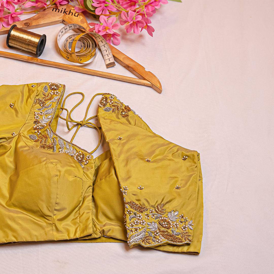 Yellow handwork blouse