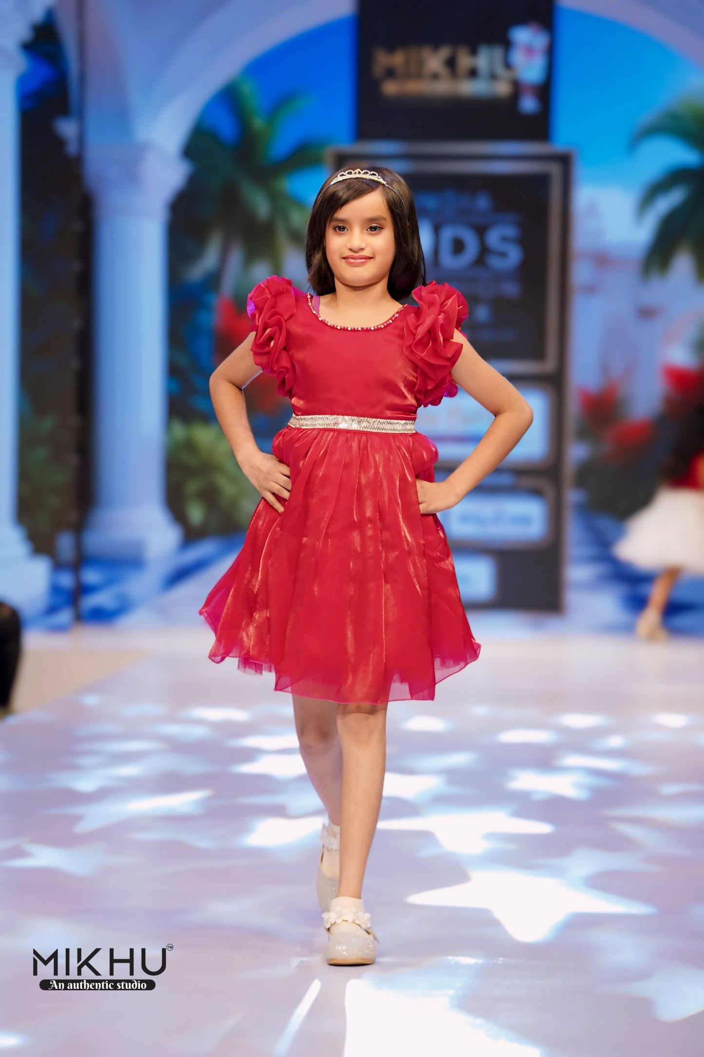 Pink kids frock KW014