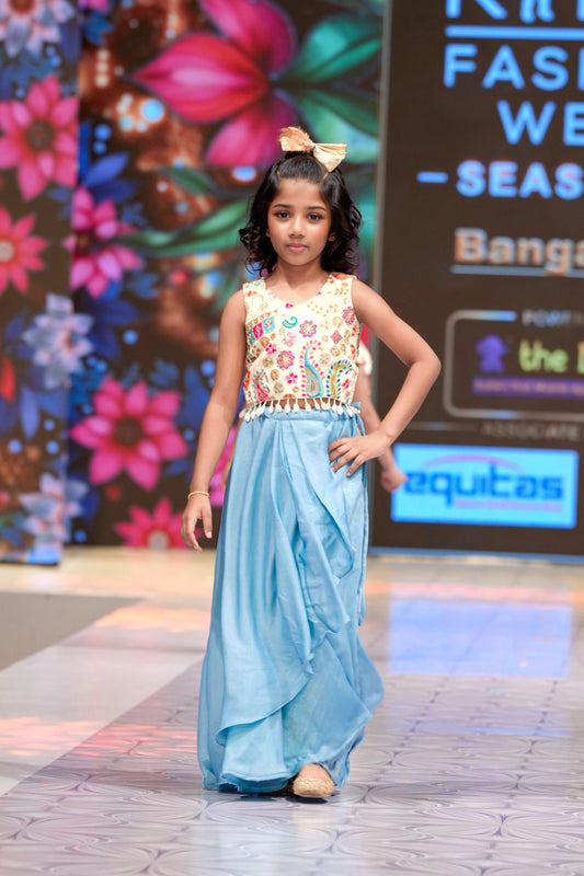 Light blue skirt and top RR003