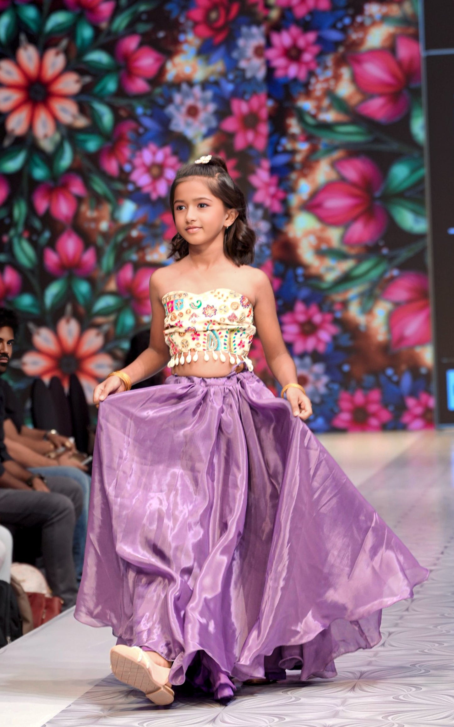 Lavender designer skirt & top RR013
