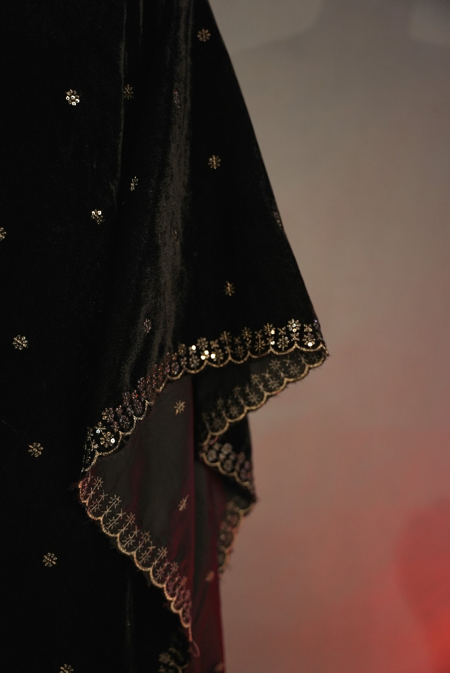 Black Velvet Designer Saree DS009
