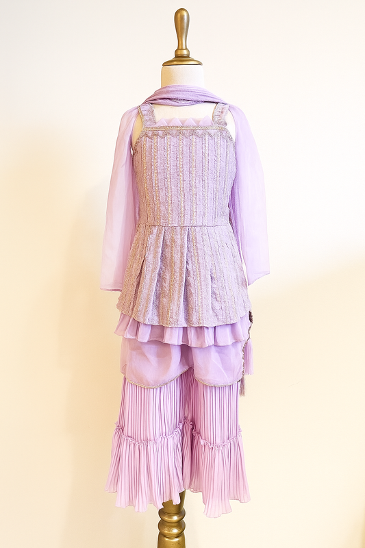 Lavender Sharara Set KW088