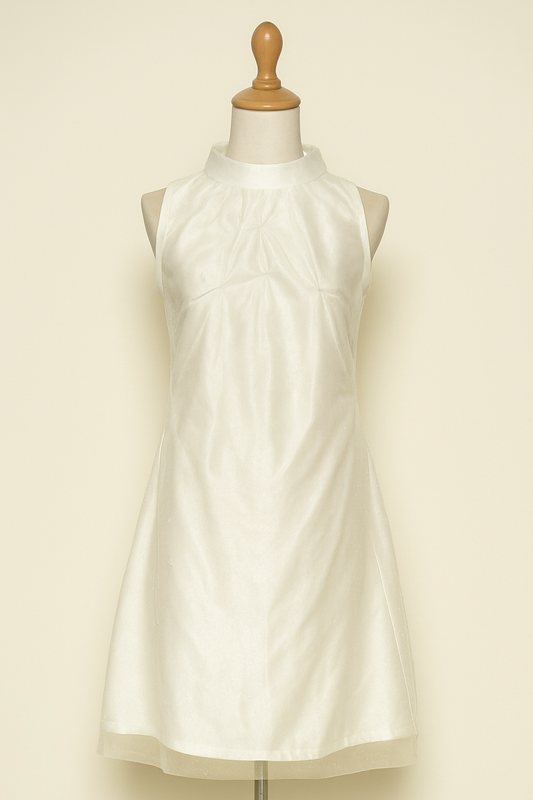 White partywear kids frock KW024