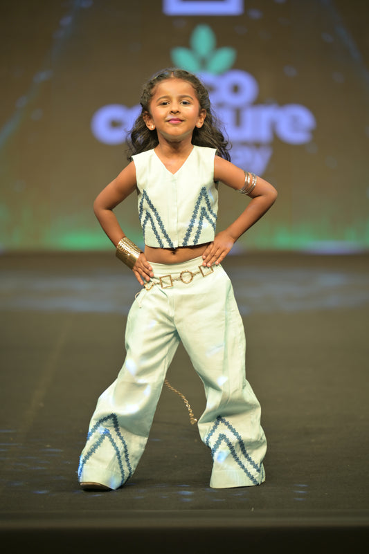 Baby blue lacework co-ord set