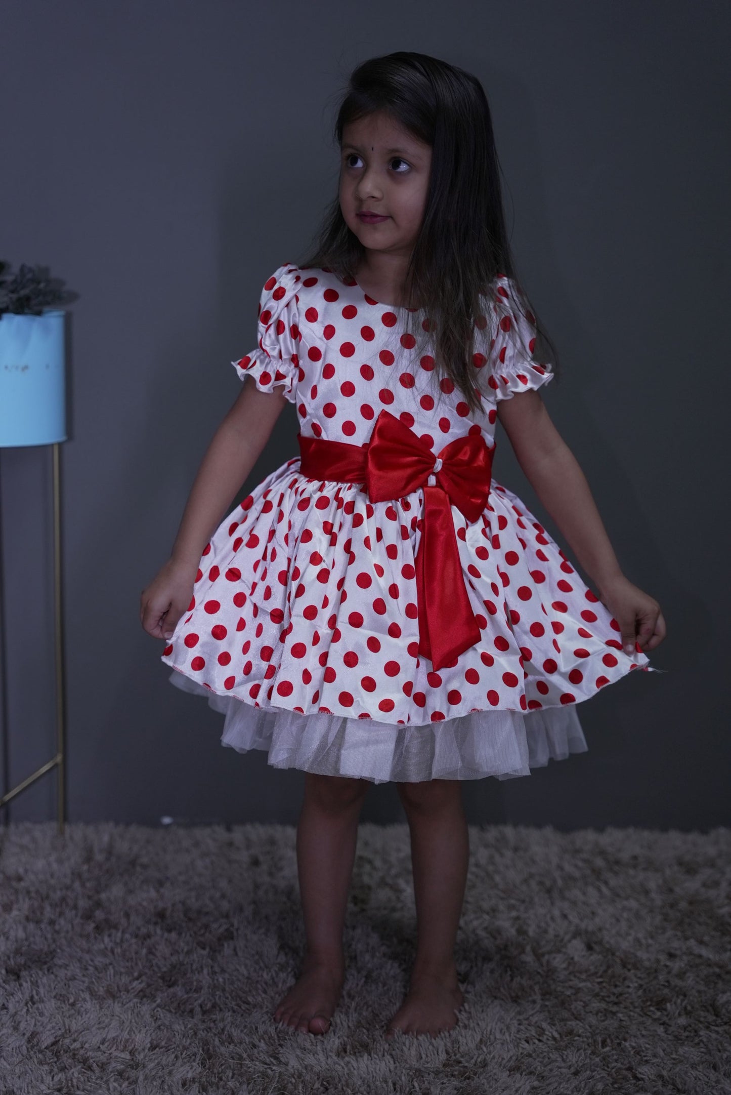 Kids polka dot frock KW047