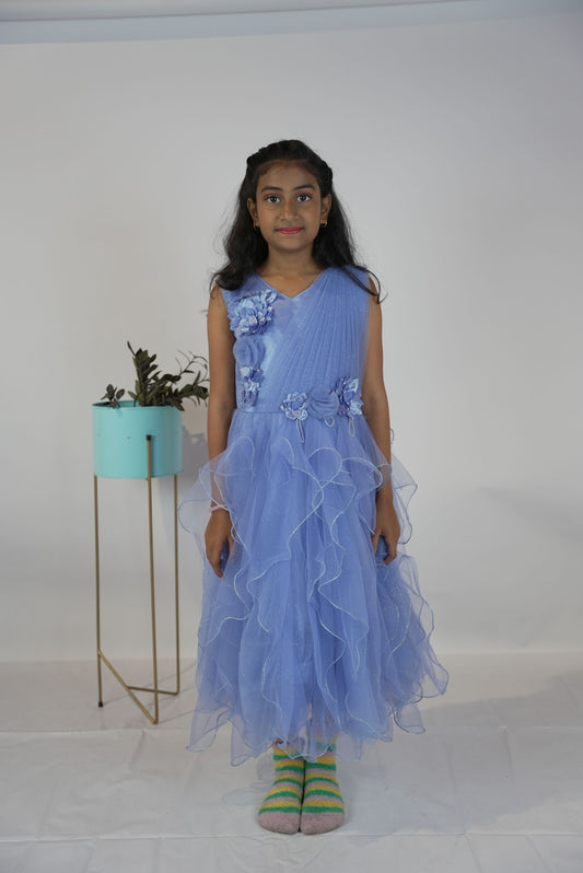 Powder blue frock KW052