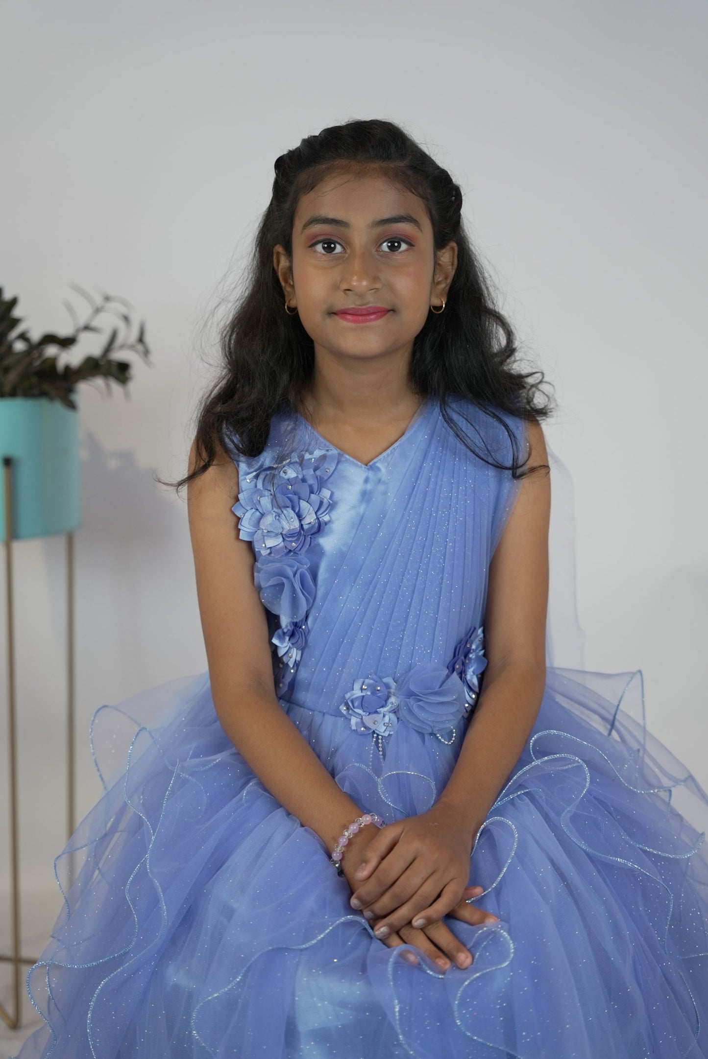 Powder blue frock KW052