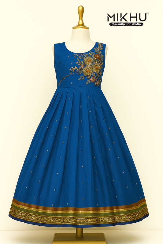 Vibrant blue traditional dress