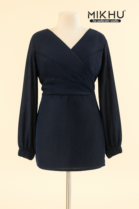 Navy blue short partywear dress WW001