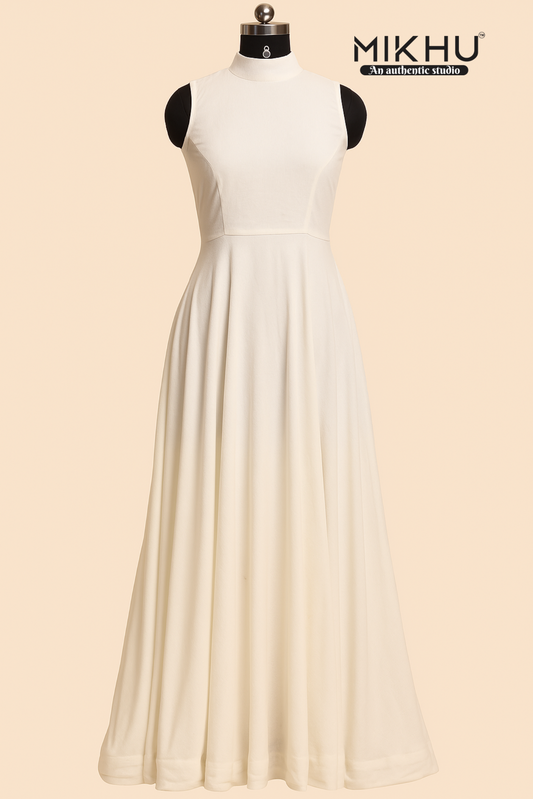 White velvet gown