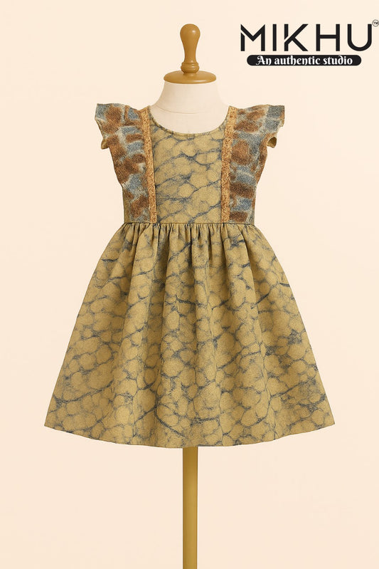 Olive green frock KW037