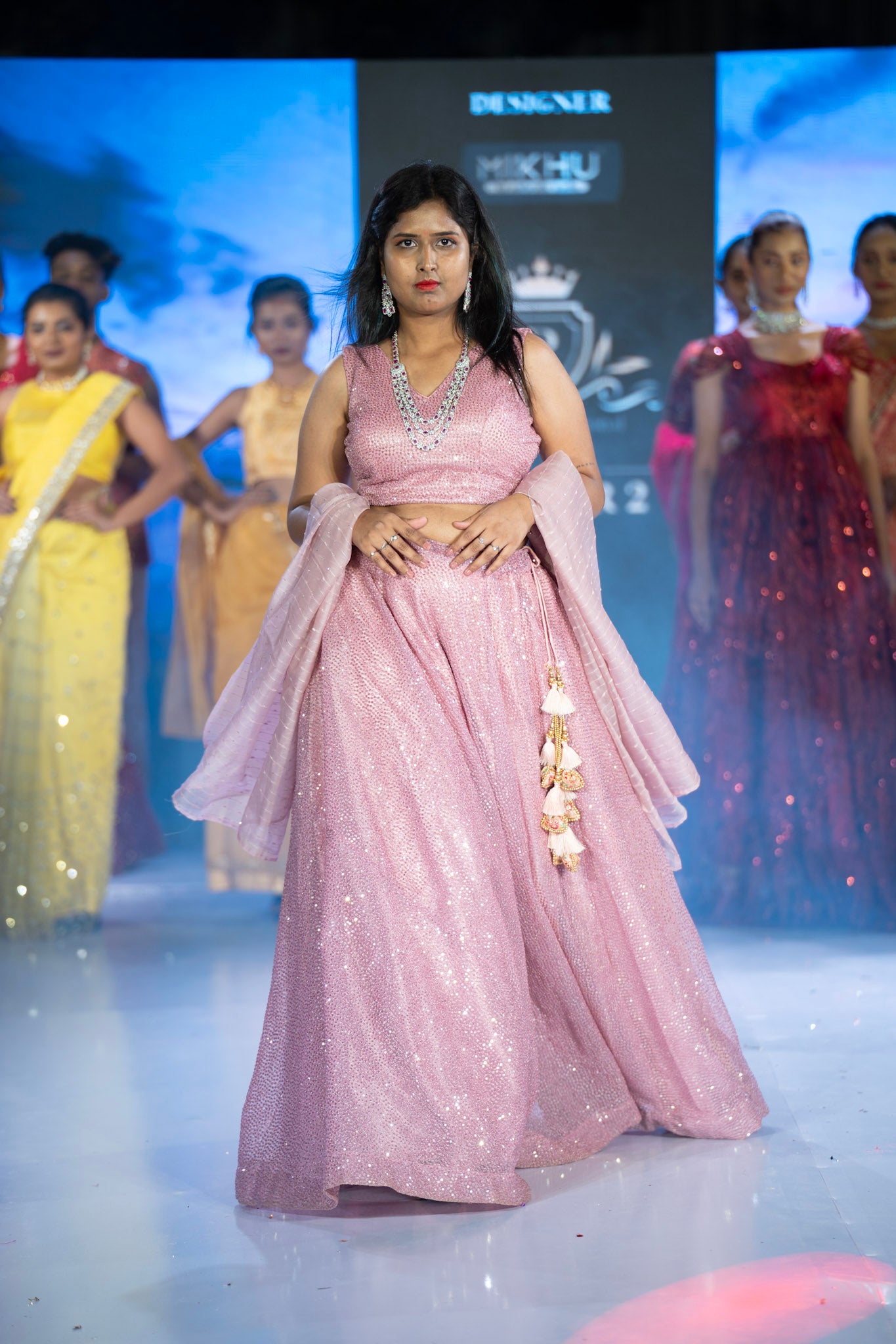 Pink lehenga blouse LH005