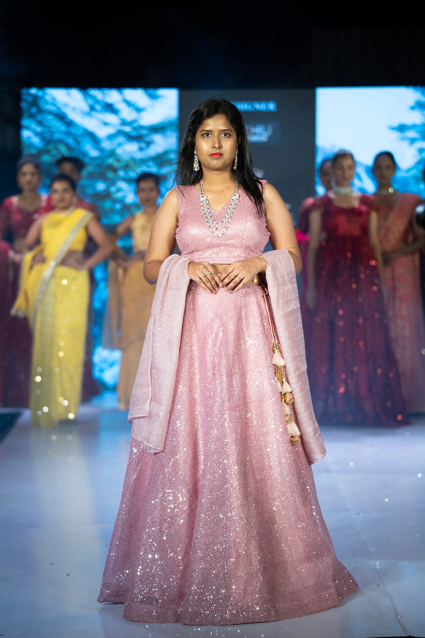 Pink lehenga blouse LH005