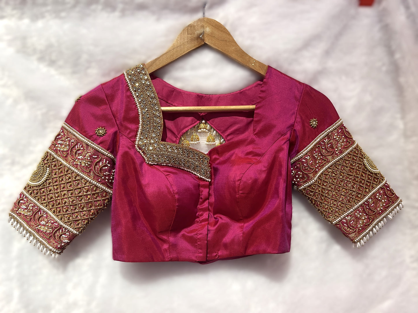 Pink handwork blouse