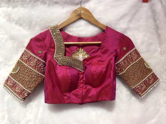 Pink handwork blouse