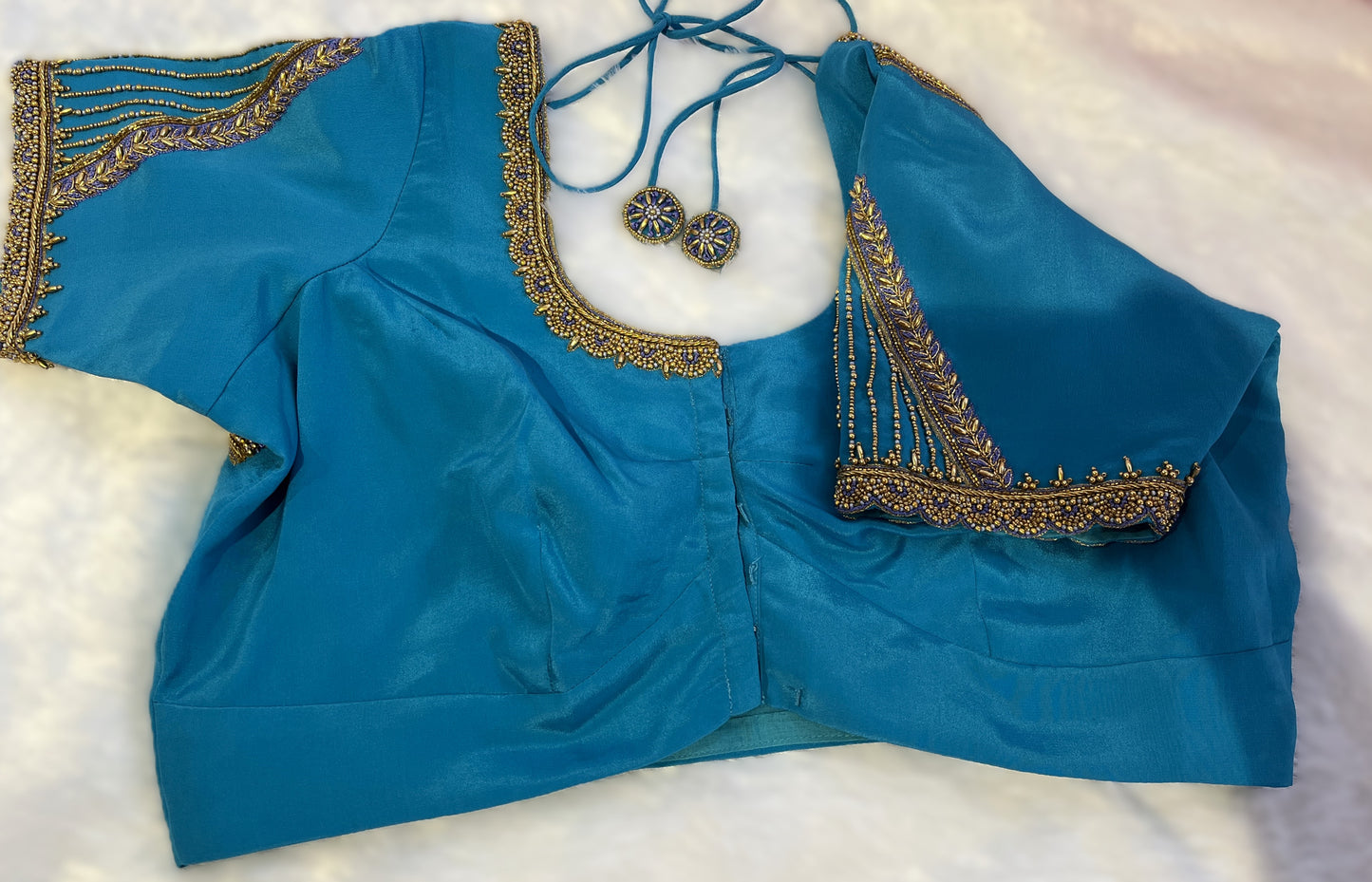 Light blue handwork blouse