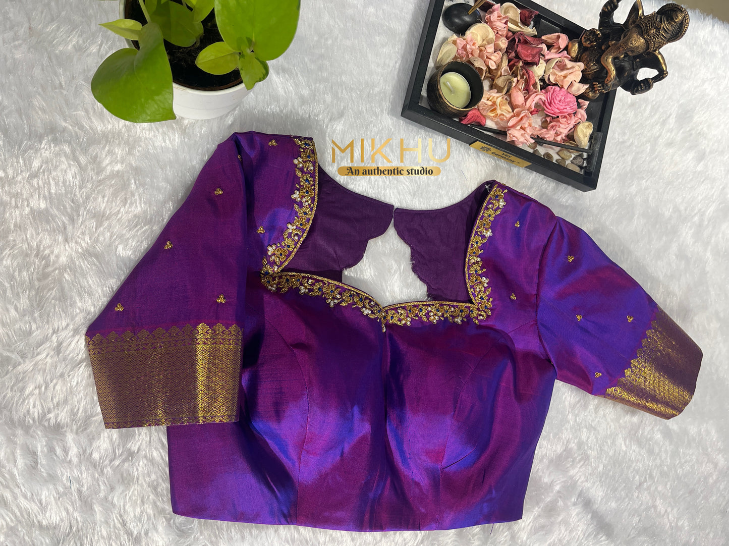 Beautiful and elegant Aari work handwork blouse