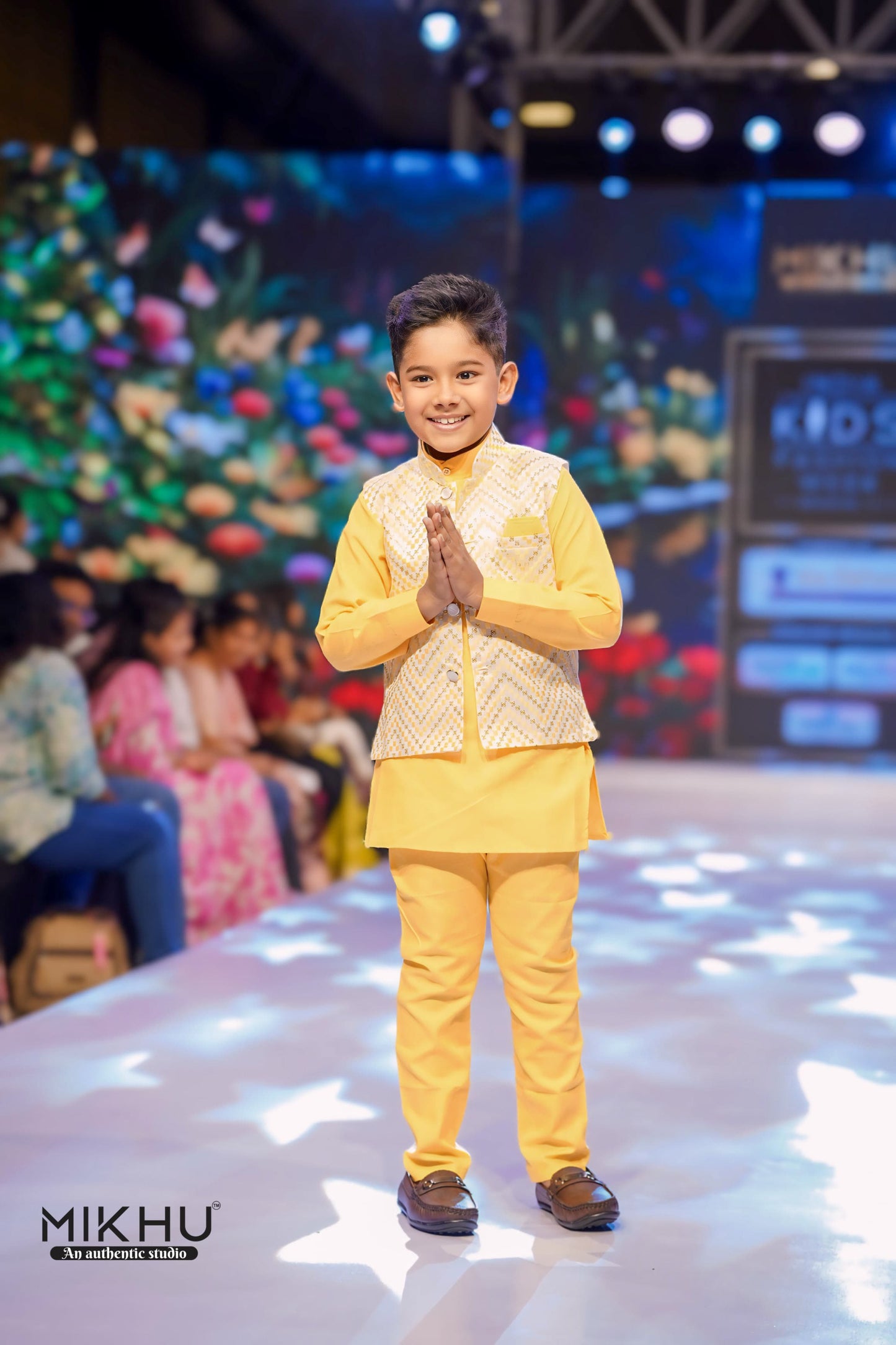 Boys Yellow Kurta Pyjama KW018