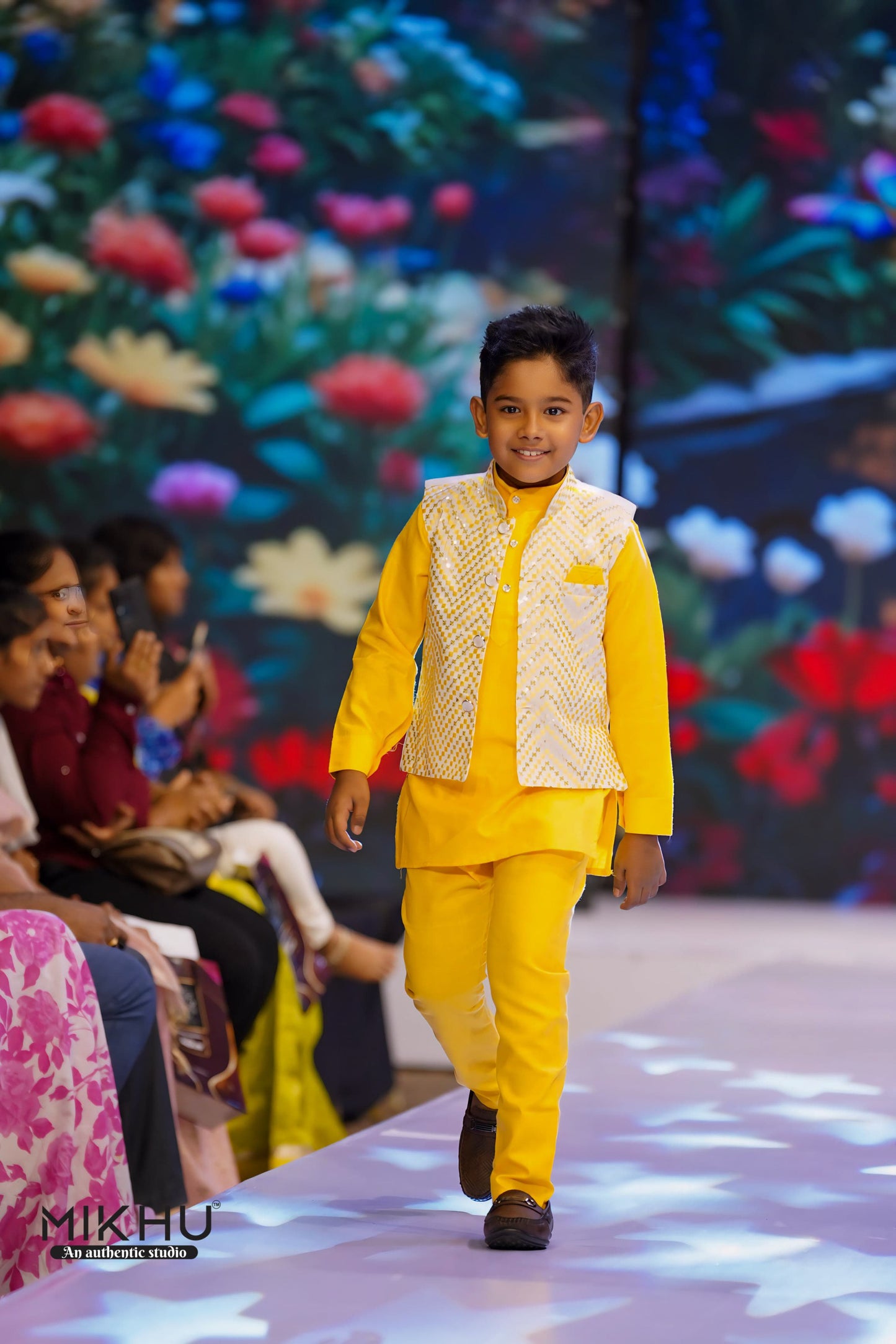 Boys Yellow Kurta Pyjama KW018