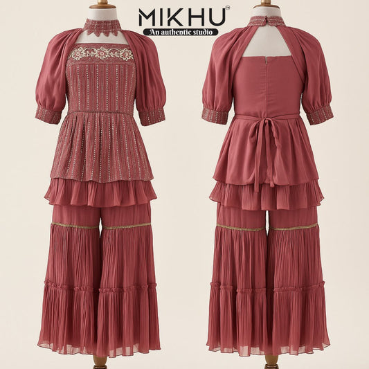 Mauve Sharara set KW043