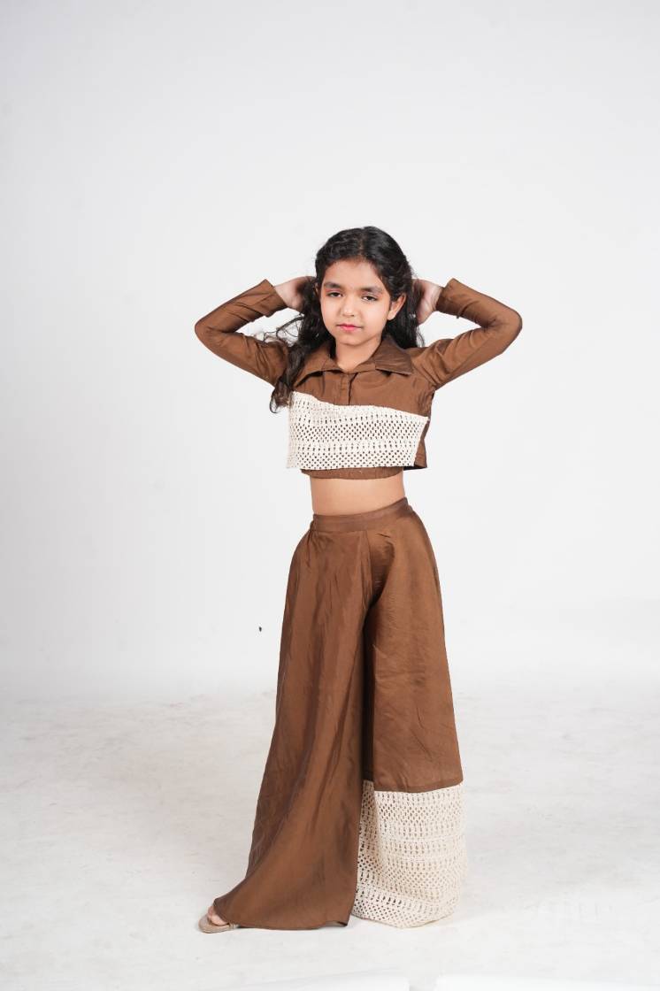 Brown and beige co-ord set