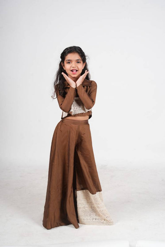 Brown and beige co-ord set