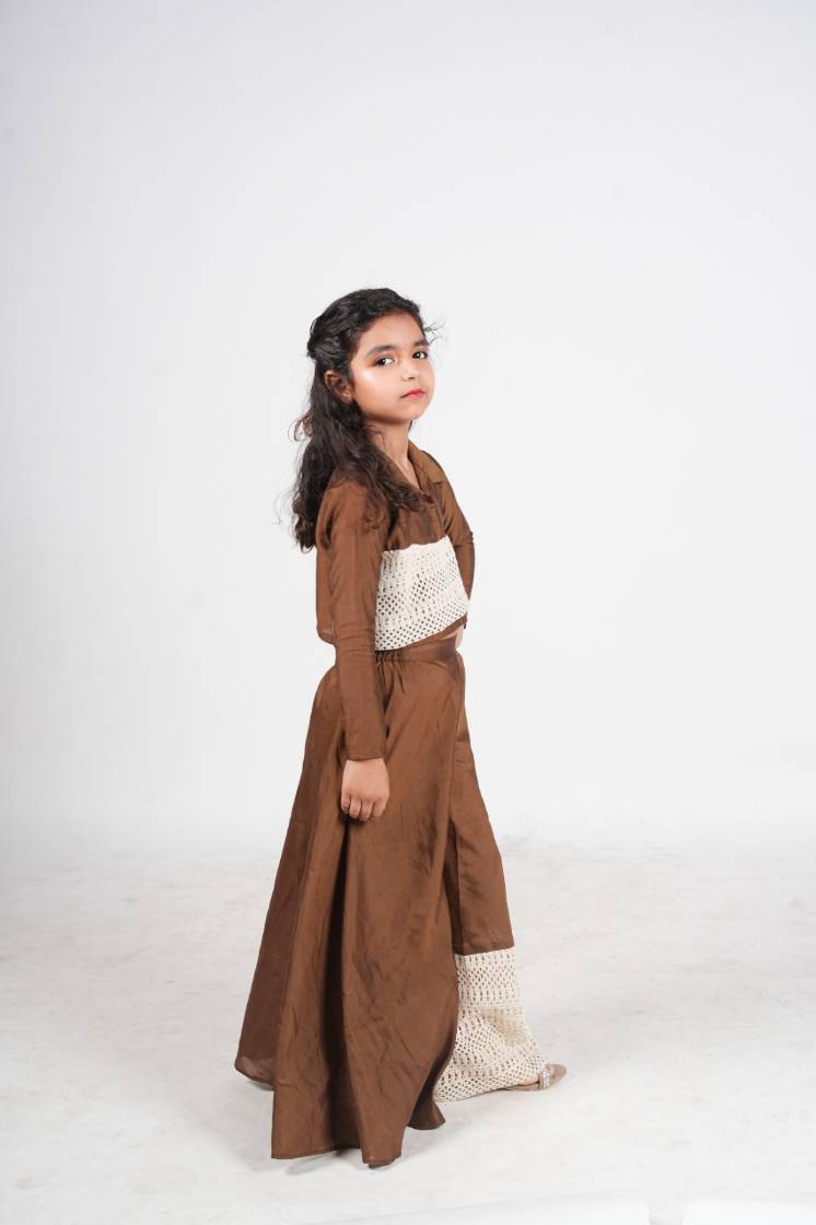 Brown and beige co-ord set